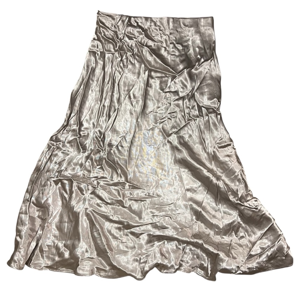 Cream satin midi/maxi skirt